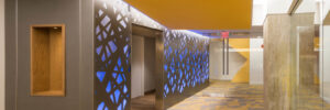 fitness, metal room divider, metal wall, laser cut