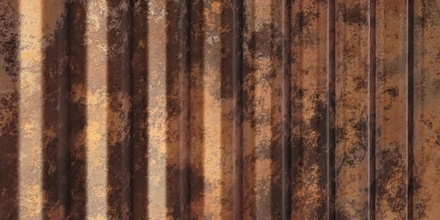 Corrugated Rusted Copper Powder - Moz Designs